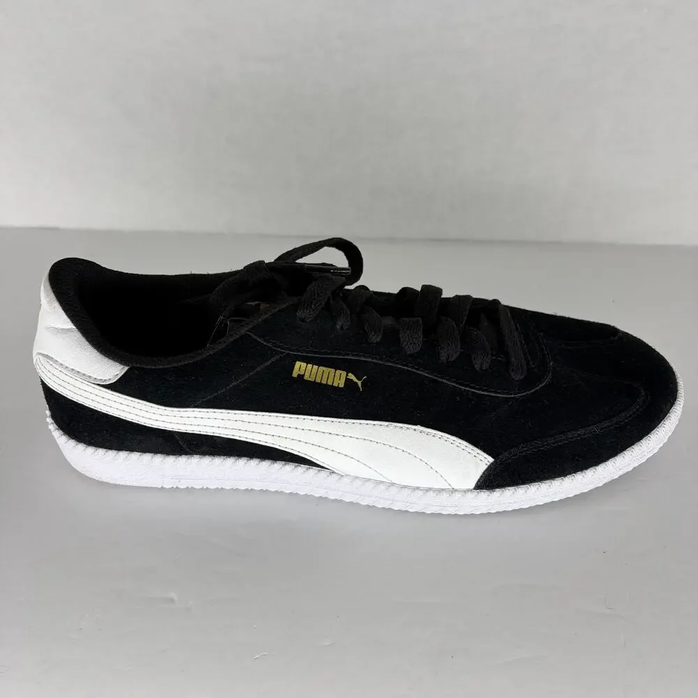 Puma Astro Cup Suede Sneakers Black White Gold Men's Size 11